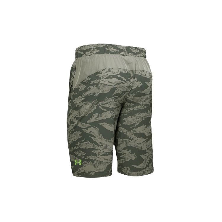 Under Armour UA Baseline Woven Basketball Mid Rise Loose Fit Drawstring Casual Shorts Men Shorts Green 1351291-388