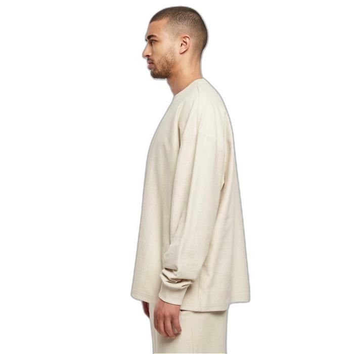 Hanorac Urban Classics Rib Terry Boxy Crew GT - alb - 5XL