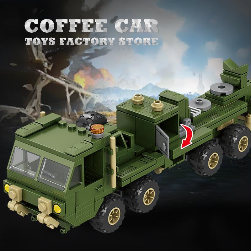 Non-Toxic New Military Truck Building Blocks Diy Army Missile Vehicle Moc Bricks 3D Model Kit Puzzle Children Toys Adult Kid Birthday Gift