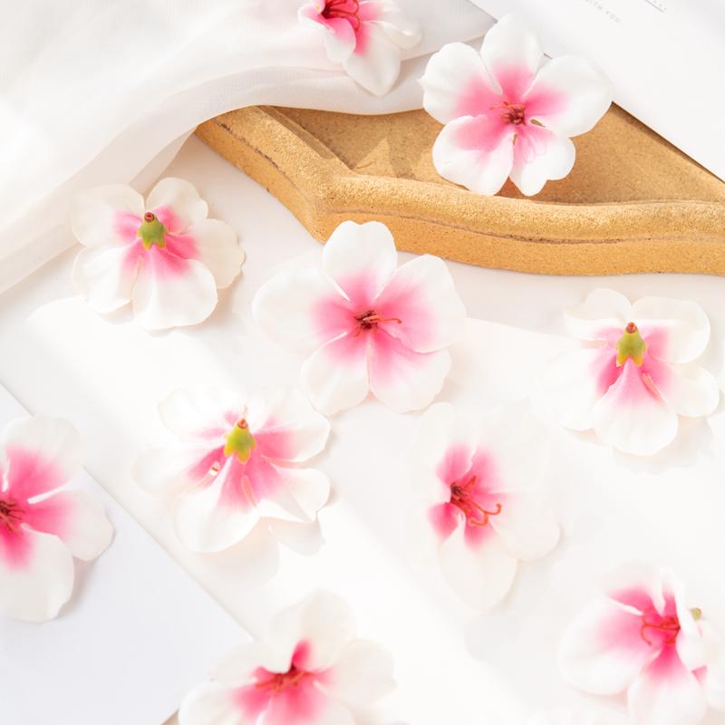 30/50Pcs Multicolor Artificial Flowers Diy Scrapbooks Box Festival Wreath Craft Party Home Wedding Decorations Fake Silk Cherry