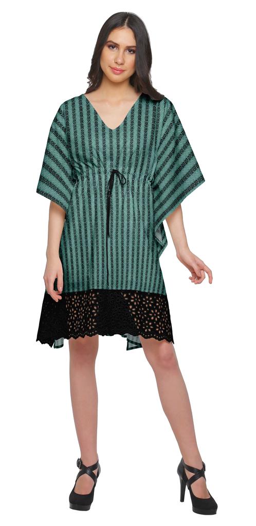 Moomaya Short Caftan Cover Up Dress Printed Women Kaftan Beachwear Cover Up