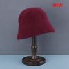 Hat Soft Women's Winter Bucket Hat Felt Lamb Wool for Girl Autumn and Winter Fashion Fur Panama Hip Hop Hat Off White Cap