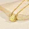 Jewelry 18K Gold Plated Stainless Steel St. Benedict Square Pendant Necklace Women'S Jewelry Nc-2570
