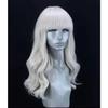 White Wig With Bangs Body Wave Lace Fornt Wig Synthetic And Blend Premium Fibre Heat Resistant Cosplay Pre Plucked For Women