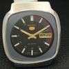 VINTAGE SEIKO 5 AUTOMATIC 7009A JAPAN MENS BLACK COLOR DIAL WATCH A702365-5 R124-a702365