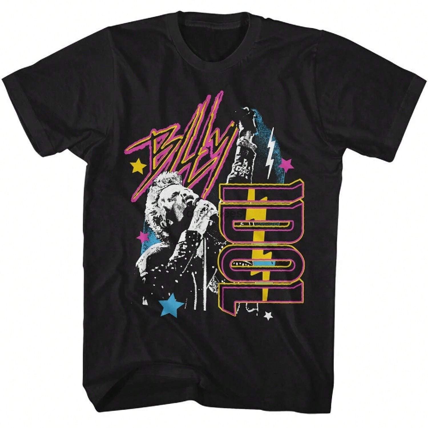 Billy Idol Fist Up Black T Shirt S разноцветный