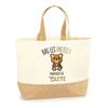 Tote Bag - PLANETEE - Colette Paw Prints Bear - Jute Printed In France - Large Capacity - Eco-responsible