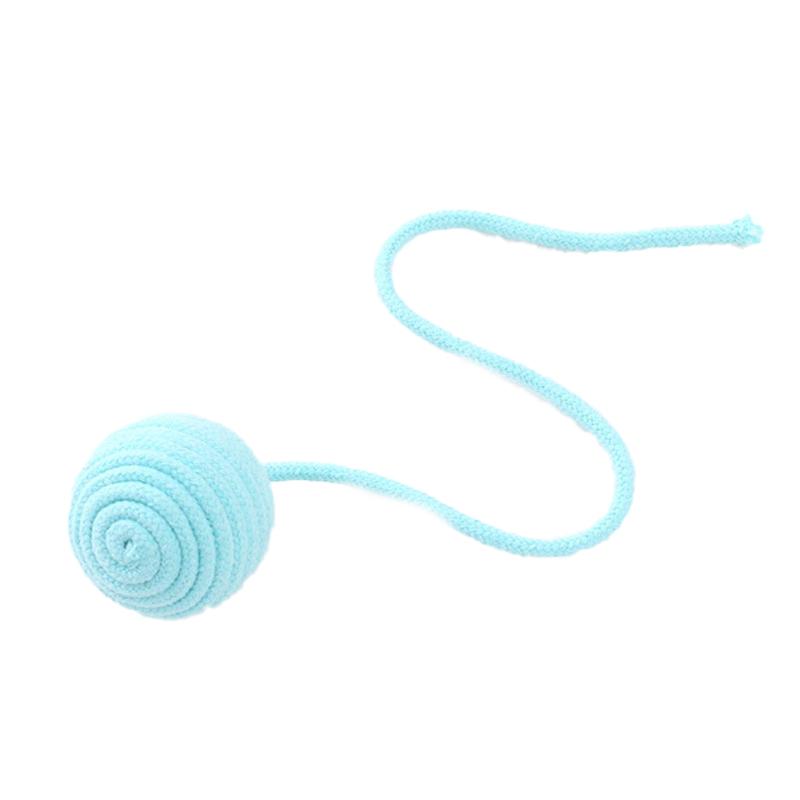 Pet Weaving Cotton Ball Cat Colorful Vocal Interactive Anti-bite Knot Rope Toy DIY Scratch And Bite Toy Accessories