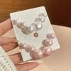 Silver Needle Round Pearl Stud Earring Set, Simple, Stylish, Light Luxury, High-end Earrings, Versatile for Daily Commuting, Women