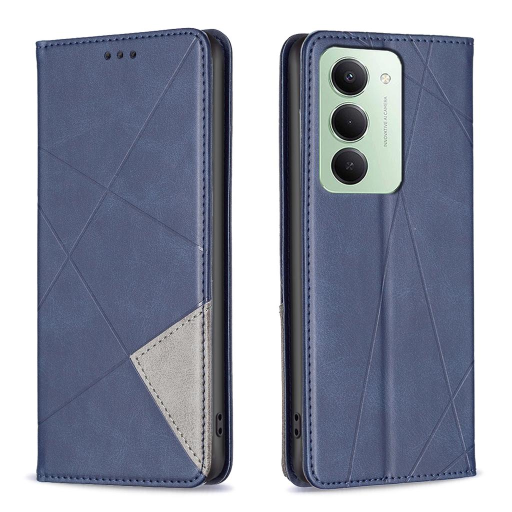 For Xiaomi Redmi 15 5G (Global) (169mm) Case Card Slots Geometry Imprint Leather Phone Cover
