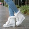 Fashion 2025 Women's Boots Winter White Pink Boots Snow Boot Thick Velvet Short Boots Lace Size Women's Boot Women's Shoes