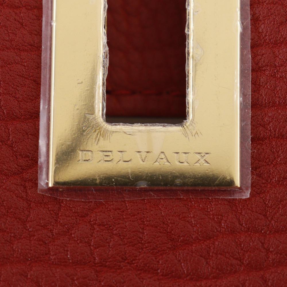 DELVAUX Mutan Shoulder Bag Outlet Red Calfskin Women Used