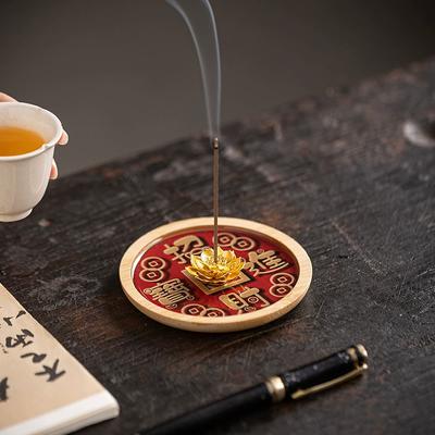 Porte-bâtonnets d'encens Lotus, Diffuseur brûleur aromatique en céramique pour la maison, le bureau, la méditation, le yoga, Décoration style chinois Cadeau