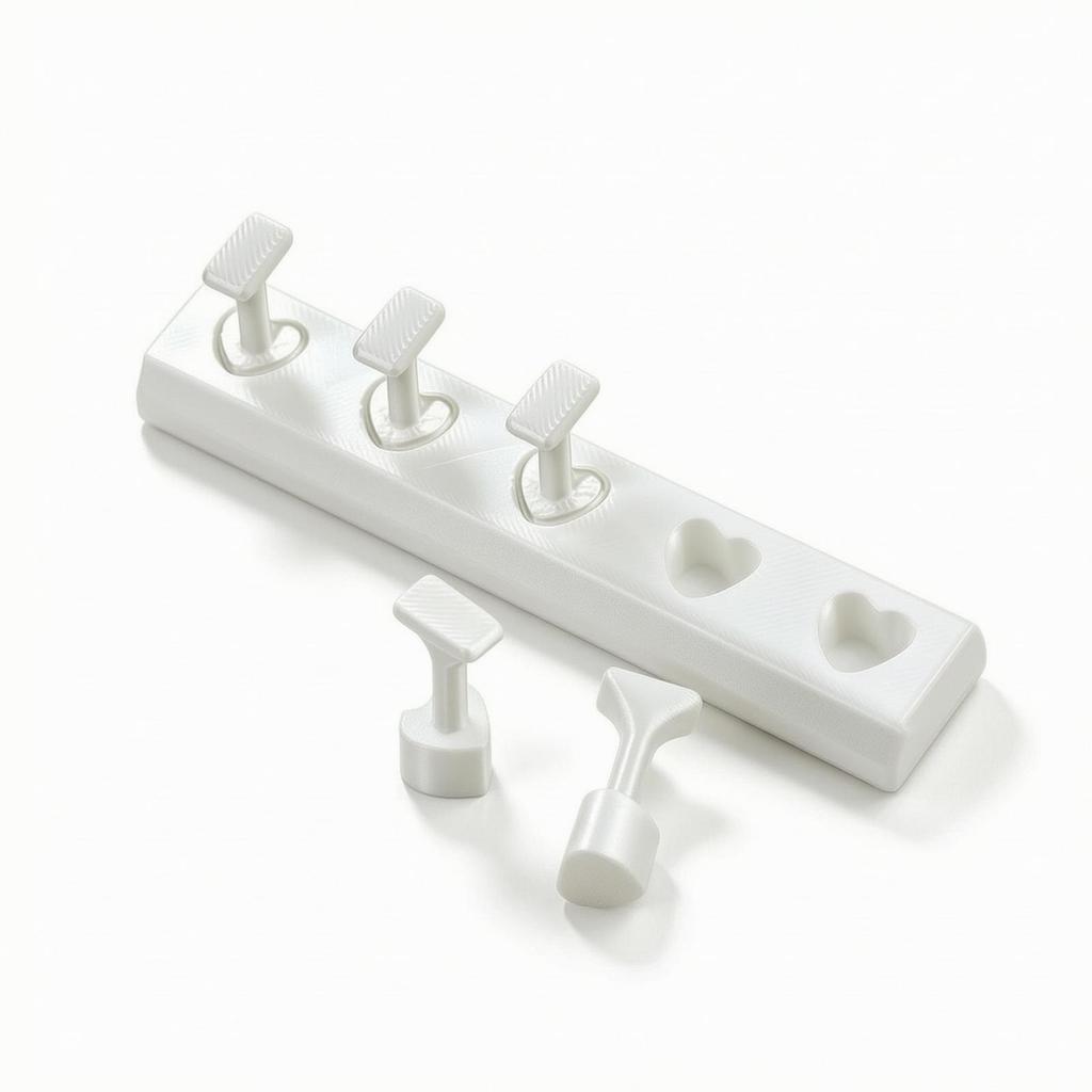 Nail Stand with Removable Holders Non False Stable for Manicurists Magnetfree Heart