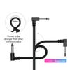 Guitar Effects Cables 11.8Inch Right Angle Instrument Connectors Cord For Effects Pedals Pedalboards
