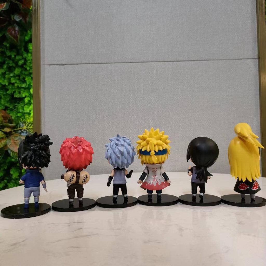 6pcs/Set Naruto Shippuden Anime Action Figure Uchiha Itachi Uchiha Sasuke Kawaii Model Dolls Decoration Collection Children Toys