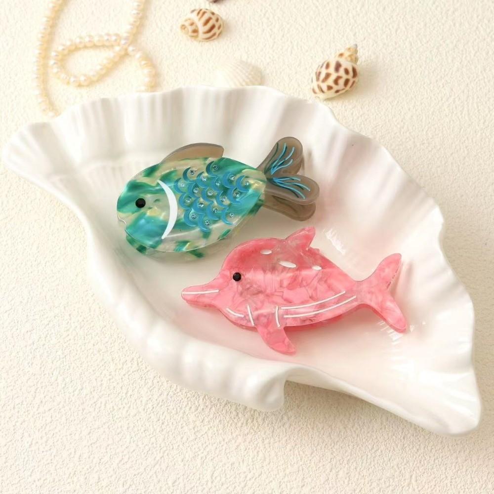 Dolphin Shark Clip Shark Acetic Acid Hair Claw Cute Fish Hair Claw  Travel