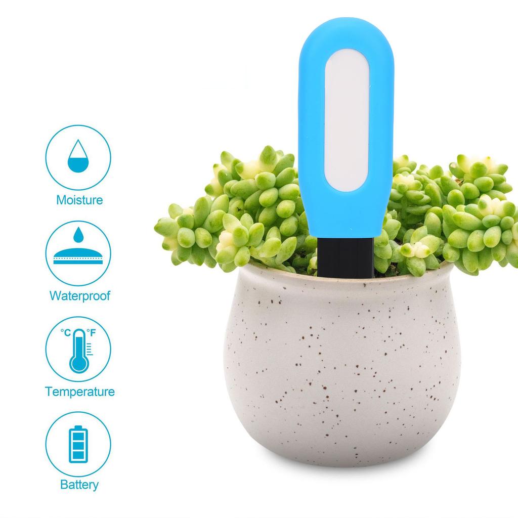 Soil Humidity Sensor Plant Soil Hygrometer -20-60℃ -4-140℉ Real Time Detection 0-100 % Range Historical Recording for Garden