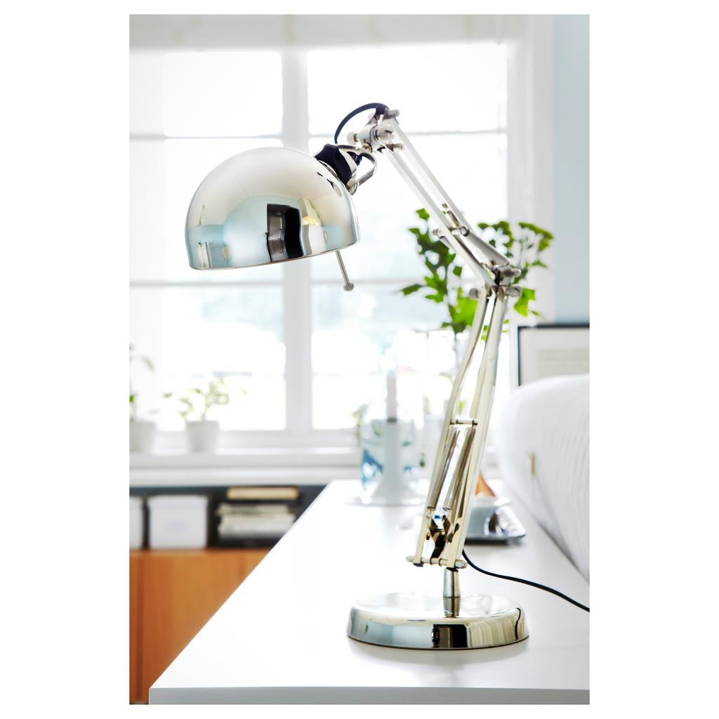 FORSA work lamp, nickel-plated [IKEA] (10146790)