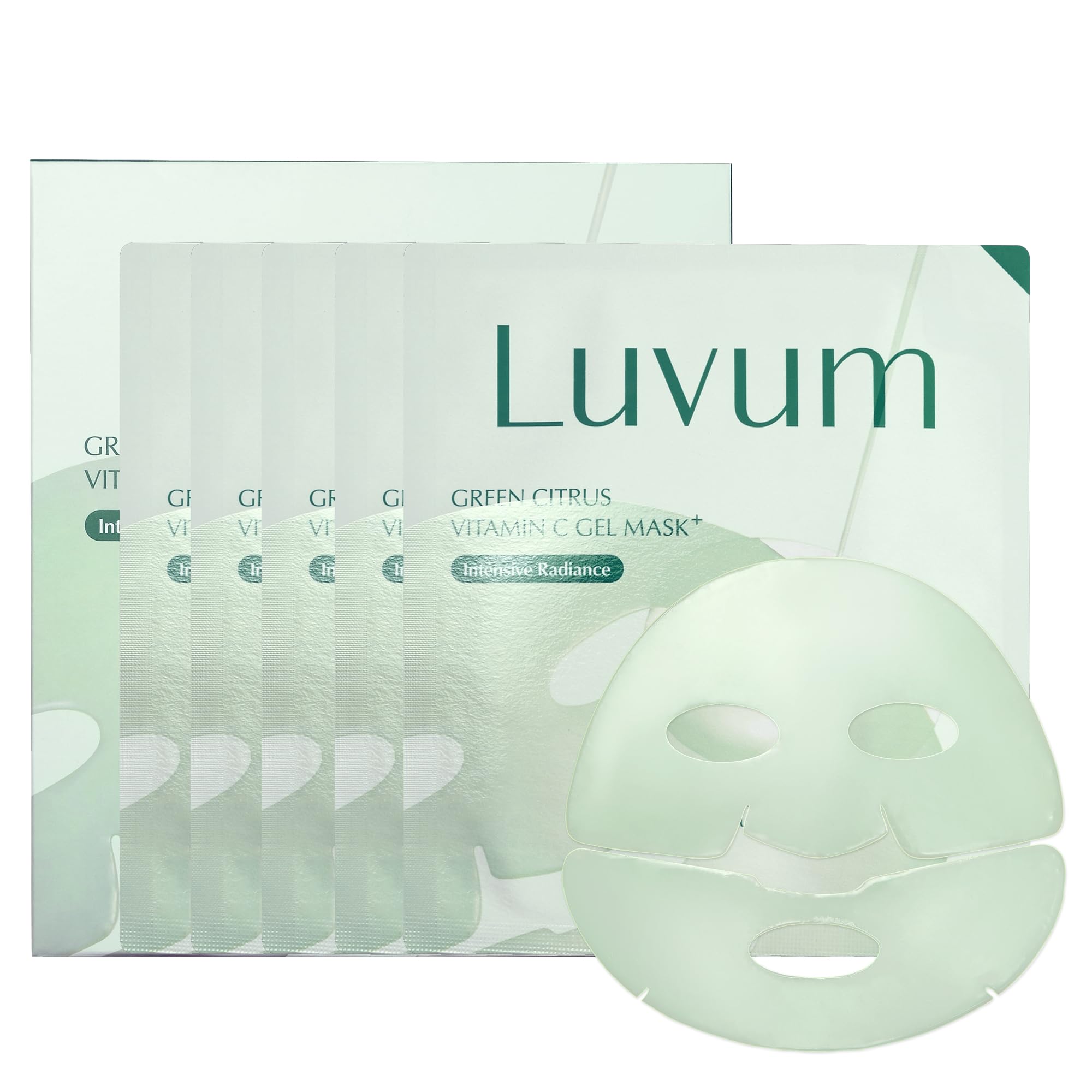 

LUVUM Зеленая Цитрусовая Гелевая Маска с Витамином C, Ниацинамидом и Ретинолом Ночная Маска (4+1)