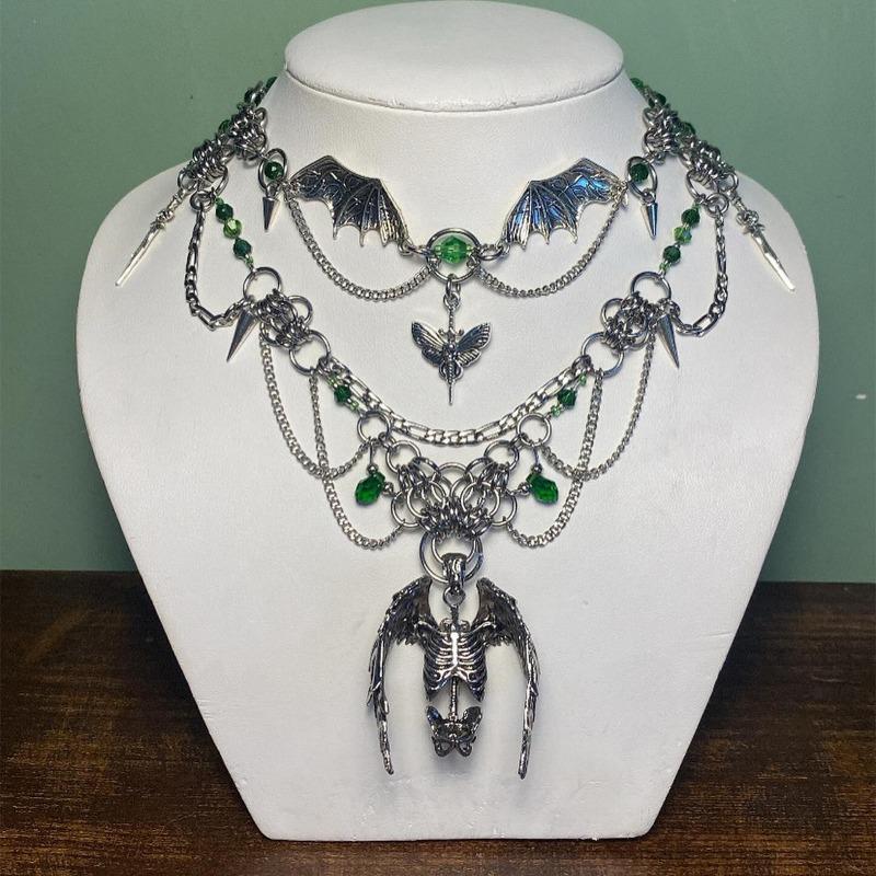 Halloween Cross Pendant Necklace Light Luxury High Sense Court Stacked Accessories Women