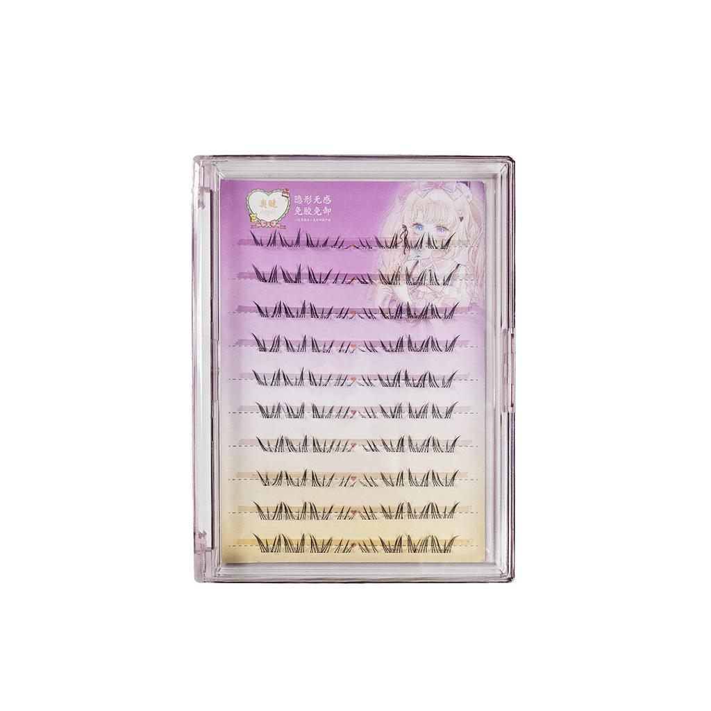 Natural-Look Lazy Segment North Star Faux Eyelashes - No Glue Needed