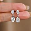 WUIHA Vintage 925 Sterling Silver Oval Cut Lab Sapphire High Carbon Diamond Drop Dangle Earrings Wedding Engagement Fine Jewelry