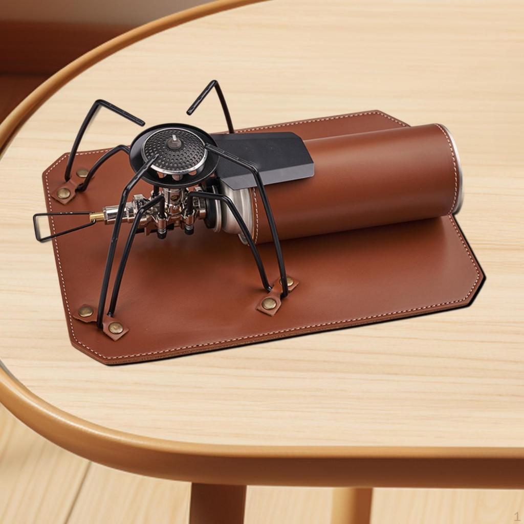 Zestaw maty do pieca i osłony na butlę gazową Podkładka mocująca Praktyczne Przenośne Eleganckie Ochraniacze na plażę