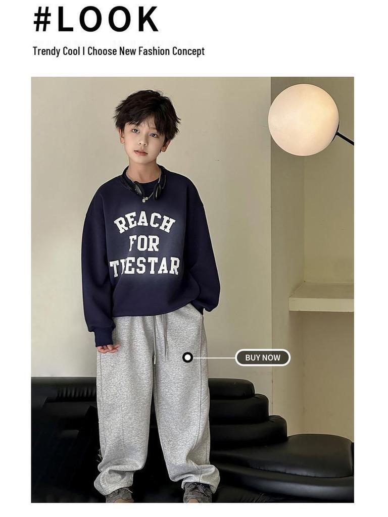 2025 Autumn Boys' Korean Style Casual Pants: Loose Sweatpants for Kids