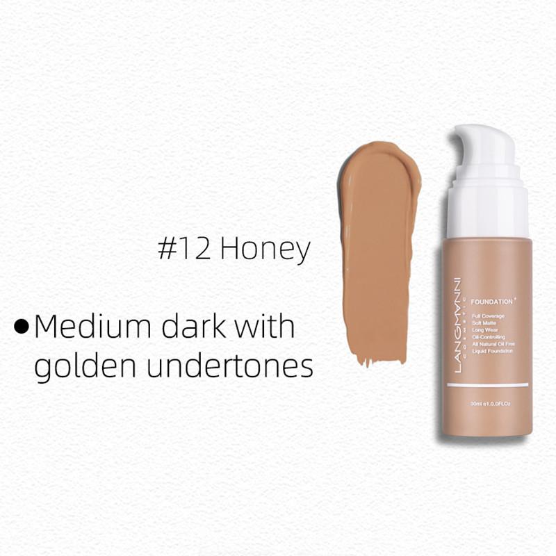 Langmanni New Product On The Shelves of Foundation Liquid Matte Oil -controlled Concealer Foundation Foundation