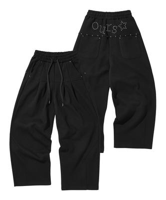 Awoseiawo Dart Stud Pleated Pants Black