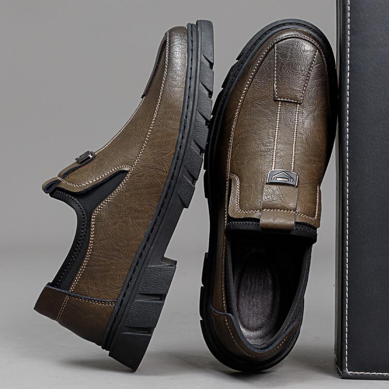 Herfst nieuwe heren business casual leren schoenen heren trend lage werkschoenen mode board schoenen