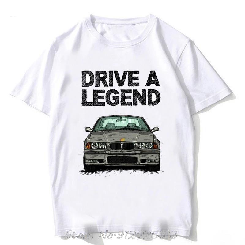 Oversized tshirt Retro Germany EUDM - E34 M5 Tshirts Old Legend E30 M3 Classic Car T-Shirt Boy Casual Tops White Graphic tshirt