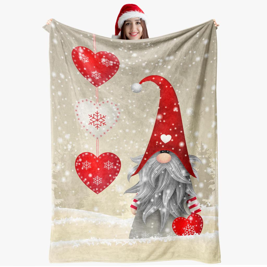 Santa Claus Blanket Christmas Theme Throw Blanket for Girls Boys Gift Super Soft Cozy Flannel Fuzzy Blanket for Couch Sofa Bed