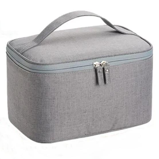 

WTEMPO Однотонные дорожные несессеры для путешествий на открытом воздухе из ткани Оксфорд, водонепроницаемые, большой емкости, косметички 1pc серый