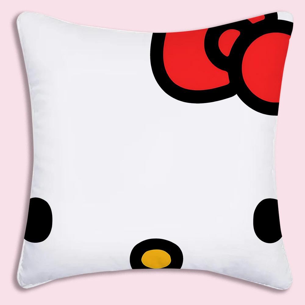 Cartoon Sanrios Hellokitty Hot Pillow Covers Cartoon Sofa Decorative Home Doublesided Printing Short Plush Cute Cushion Cover