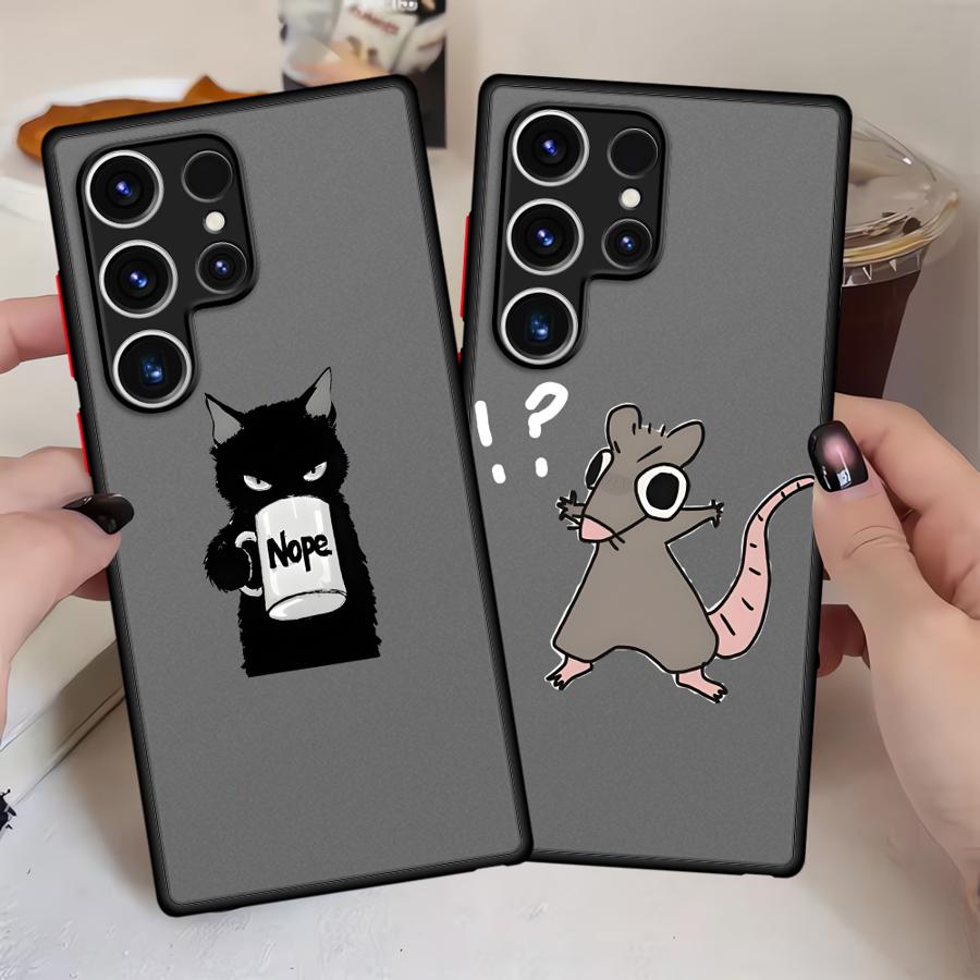 Cartoon Cat And Mouse Case for Samsung Galaxy Note 20 Ultra 10 S21 S24 Plus S22 S26 S20 S25 S23 FE Phone Cover