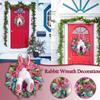 Hängande Dekor Dörrkransar Blommig Kanin Dörrskylt Hängande Ornament Påskfest Tillbehör