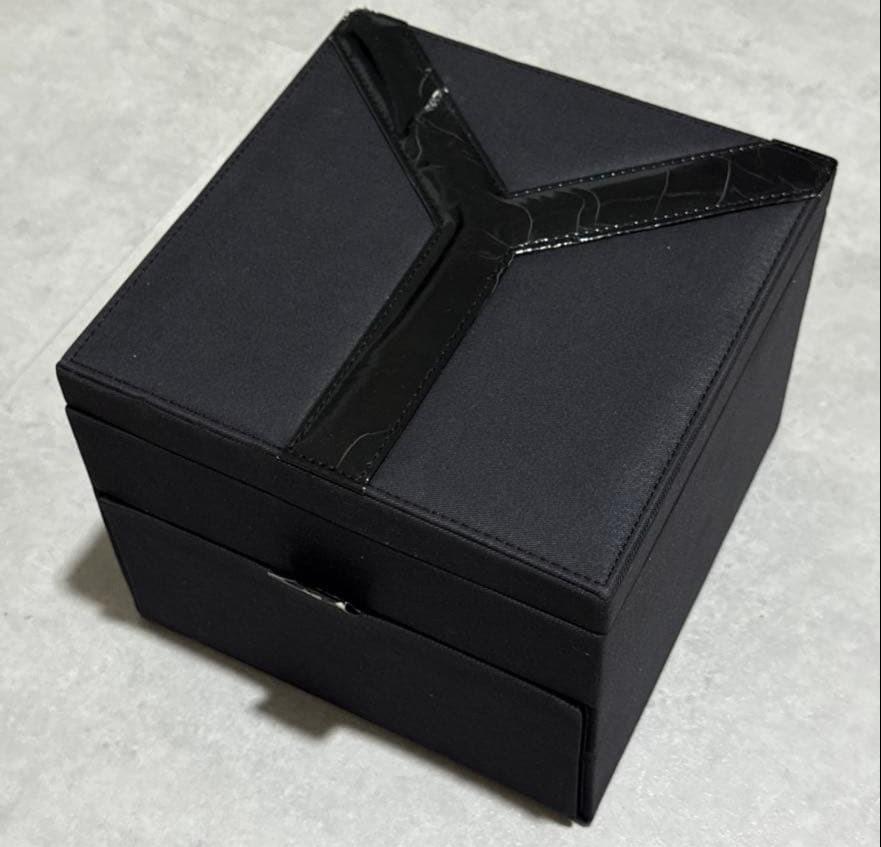 Yves Saint Laurent YSL Vanity Case Box Black Satin Mirror Japan Unused Auth