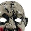 Scary Horror Masks Halloween Doll Face Mask, Ghost Head Prop for Haunted House Cosplay, Terrifying Party Mask Lightweight Plastic Adults, Adjustable