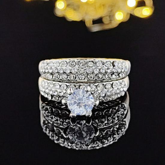 Women's Micro-Paved Diamond Combination Ring