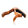 Guitar Medium Grip Wood Grain Capo with Card and Pick Slots