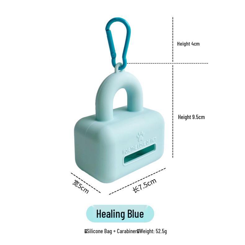 Portable Silicone Pet Waste Bag Dispenser for Dogs & Cats