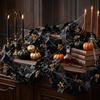 Fall Seasonal Decorations Halloween Artificial Maple Leaf Vine Decor, Wall Hanging Garland Indoor Outdoor for Party Scene, Spooky Thanksgiving
