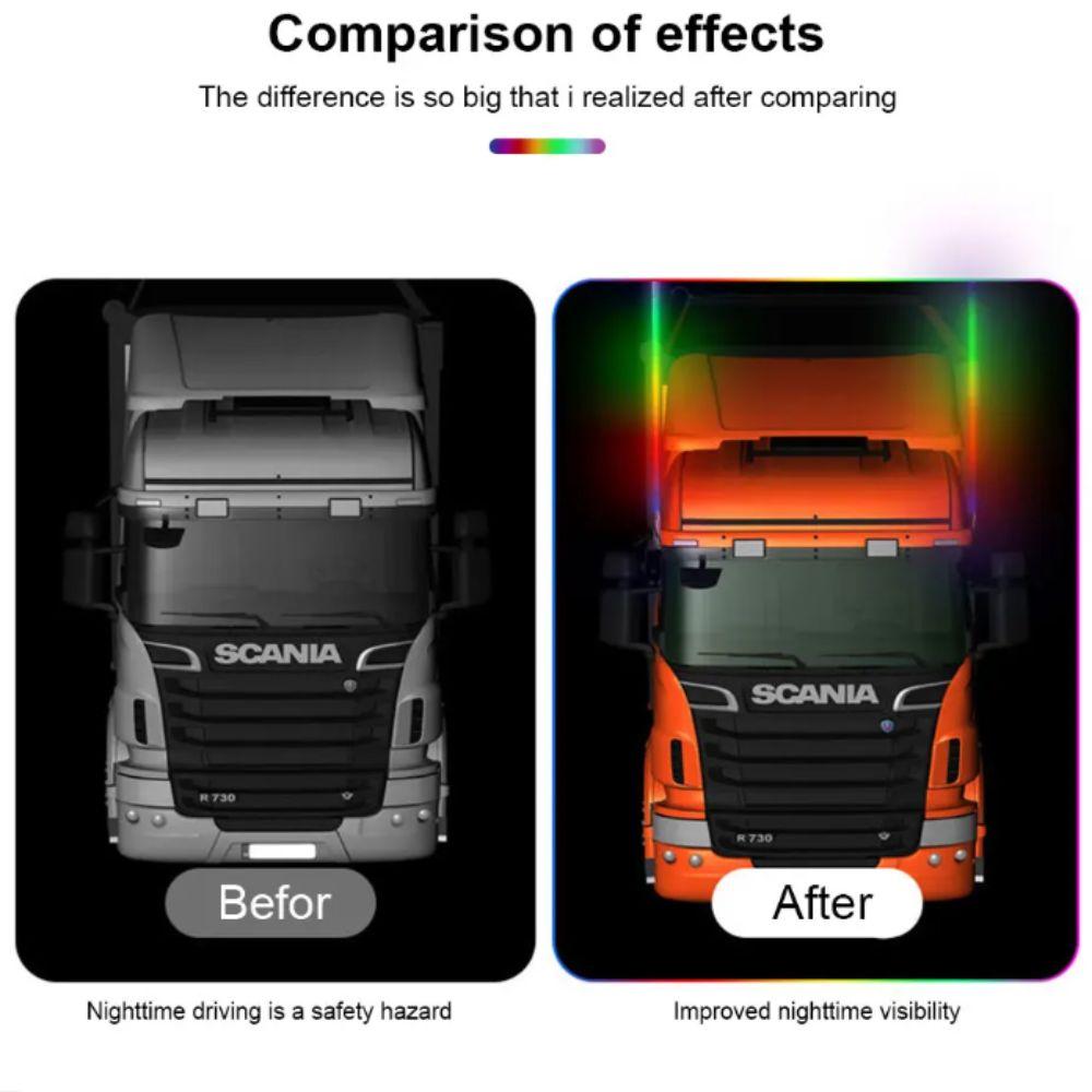 60CM Länge LED Peitschenleuchten 12V 24V Anhänger Pilotstange Licht LKW Umbau Licht Umgebautes Fahrzeug