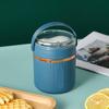 Breakfast Cup Leak-proof Non-slip Handle Stainless Steel Breakfast Worker Office Portable Insulated Mug with