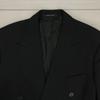 80s-90s Vintage/Emporio Armani/Tailored Jacket/M-L/Black/Double-Breasted/Lightweight(USED)