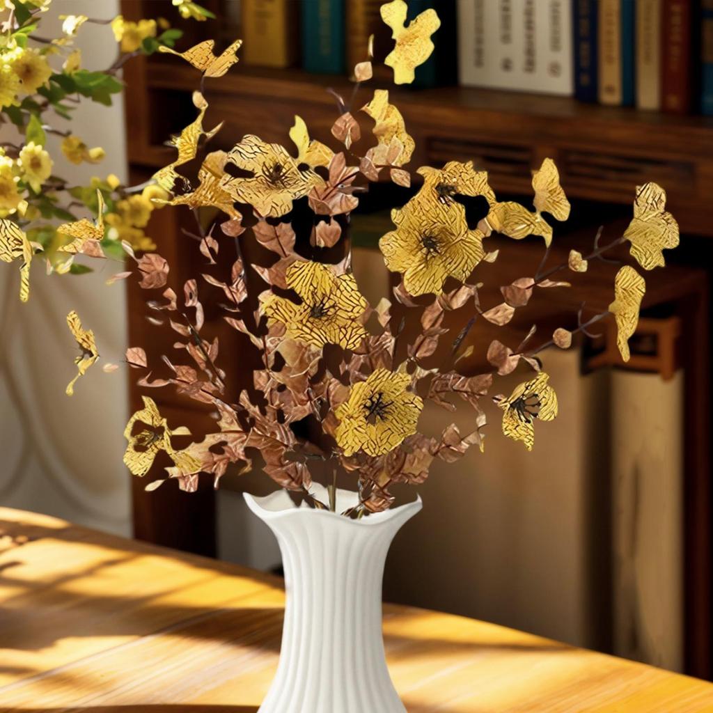 Artificial Branch Stem Realistic Plants Flowers Bouquet for Wedding Flower Arrangement Greenery Home Decoration