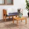 Day and Night - Day and Night 2-seater Garden Sofa with Solid Acacia Wood Cushions