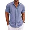 2024 Herren Freizeit Kurzarm Button-Down Strandhemd